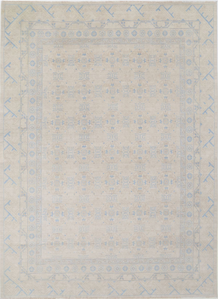 Hand Knotted Khotan Wool Rug 8' 9" x 11' 11" - No. AT70837
