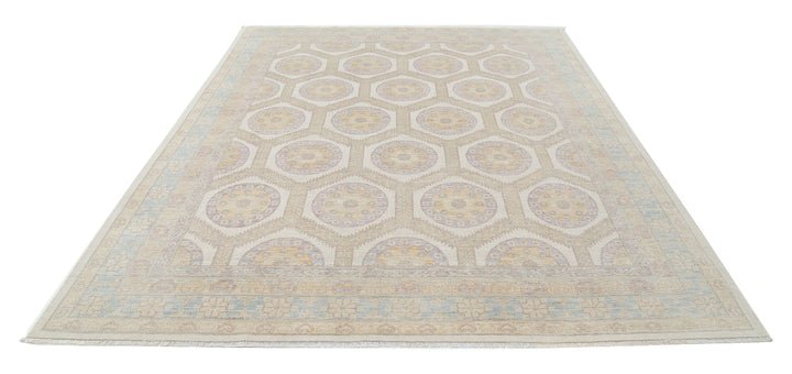 Hand Knotted Khotan Wool Rug 8' 0" x 9' 10" - No. AT41895
