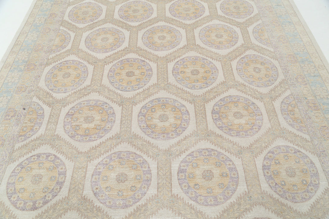 Hand Knotted Khotan Wool Rug 8' 0" x 9' 10" - No. AT41895