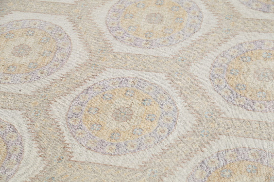 Hand Knotted Khotan Wool Rug 8' 0" x 9' 10" - No. AT41895