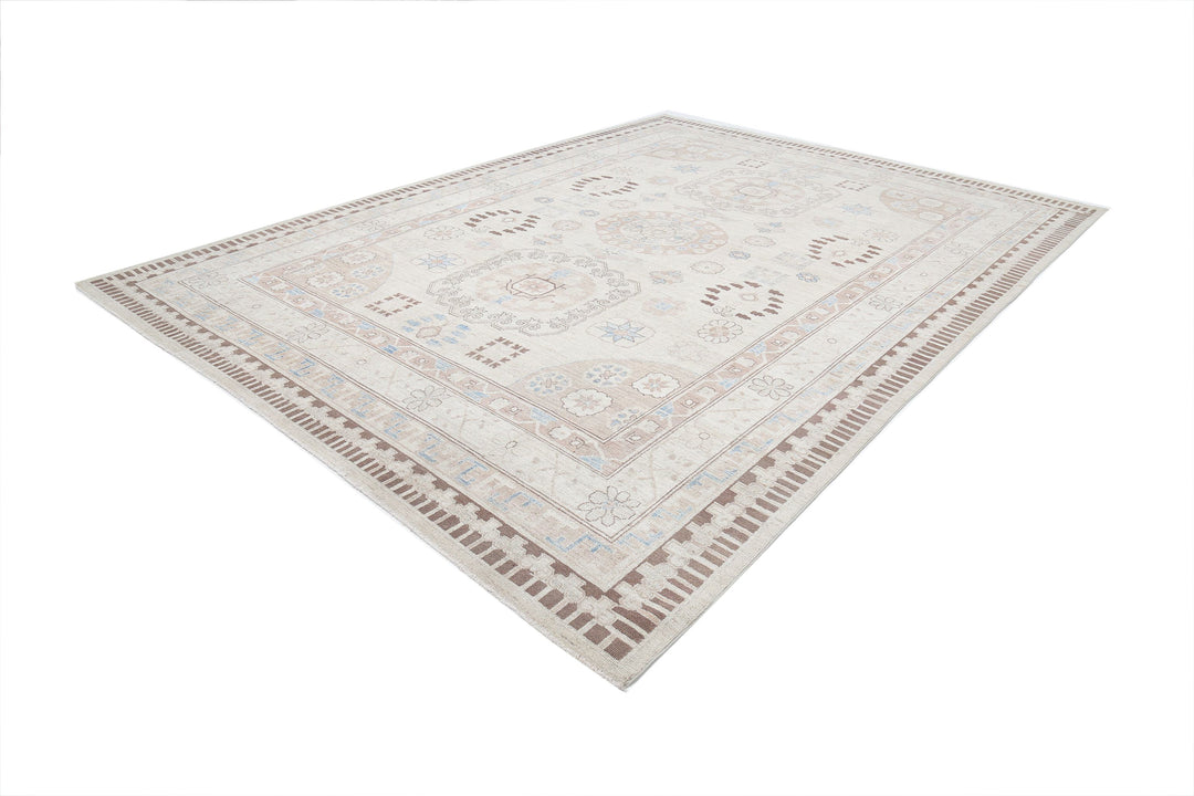 Hand Knotted Khotan Wool Rug 10' 0" x 13' 6" - No. AT90738