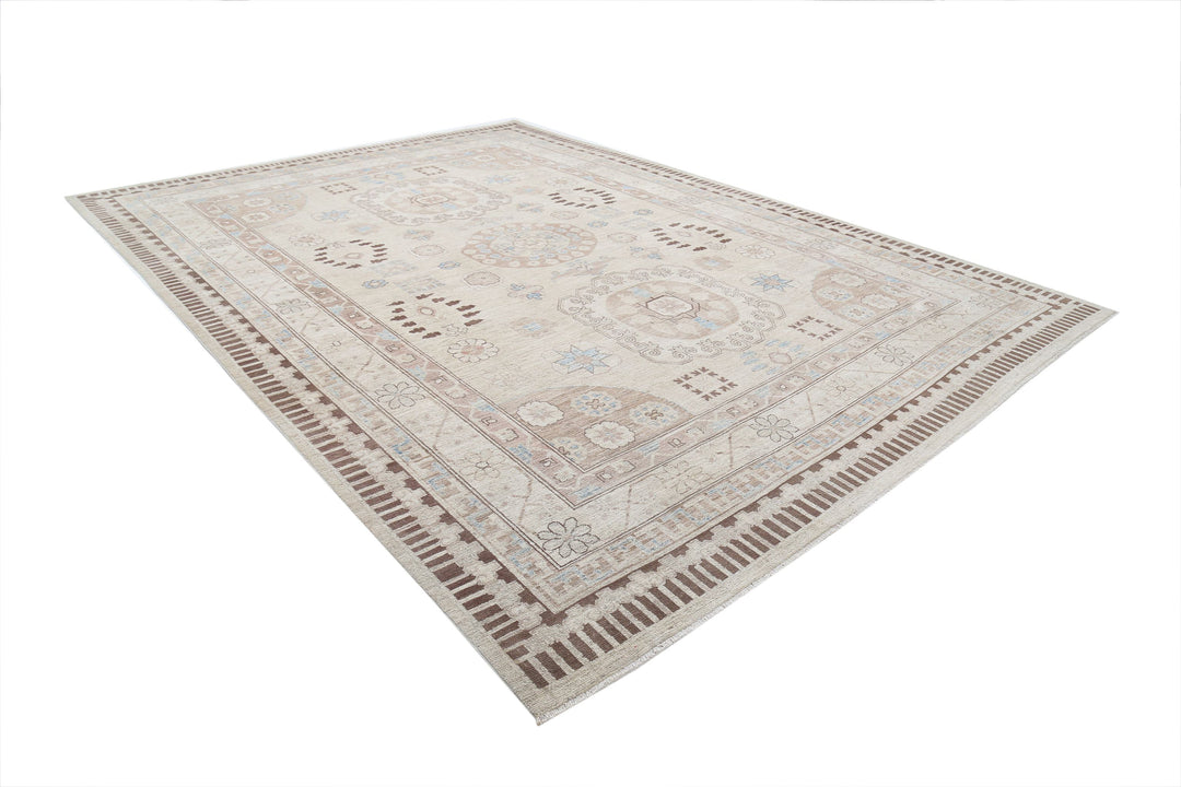 Hand Knotted Khotan Wool Rug 10' 0" x 13' 6" - No. AT90738