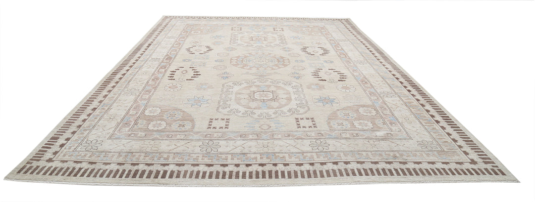 Hand Knotted Khotan Wool Rug 10' 0" x 13' 6" - No. AT90738