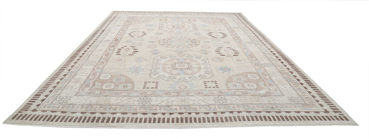 Hand Knotted Khotan Wool Rug 10' 0" x 13' 6" - No. AT90738