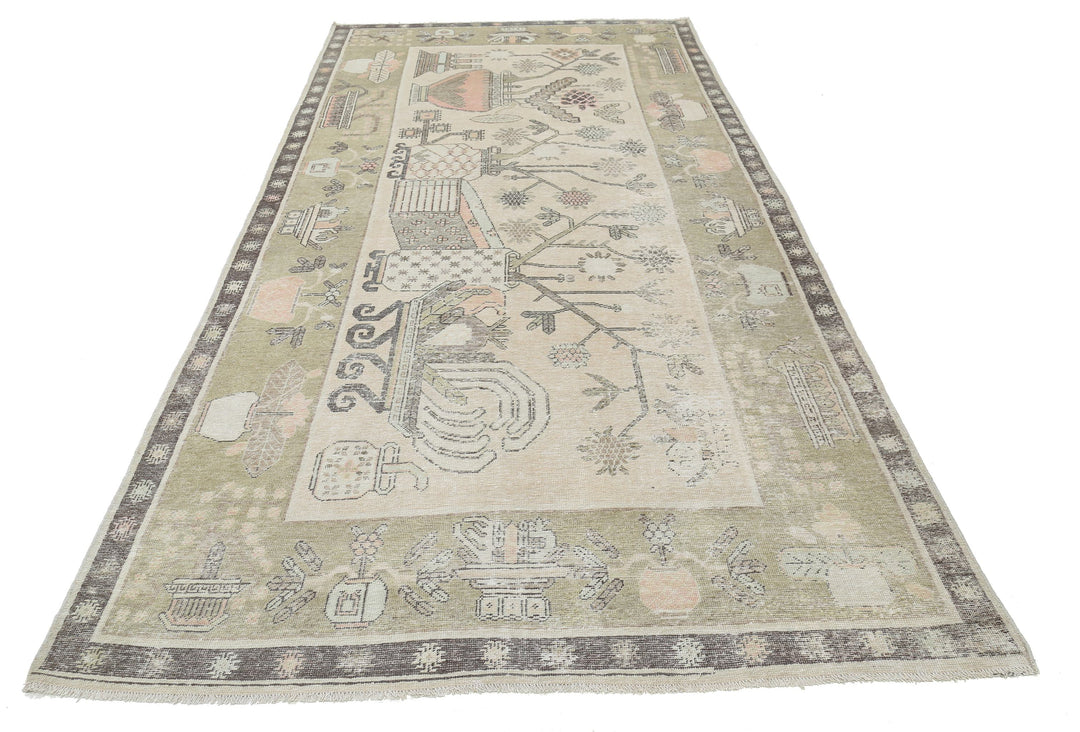 Hand Knotted Khotan Wool Rug 5' 5" x 11' 2" - No. AT80322