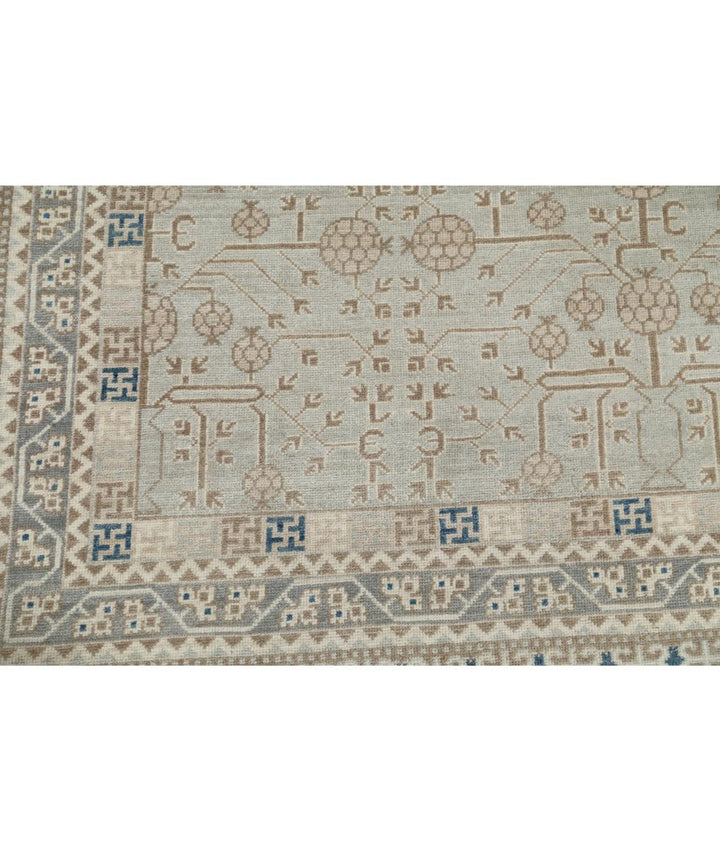 Hand Knotted Khotan Wool Rug 9' 5" x 11' 11" - No. AT95571