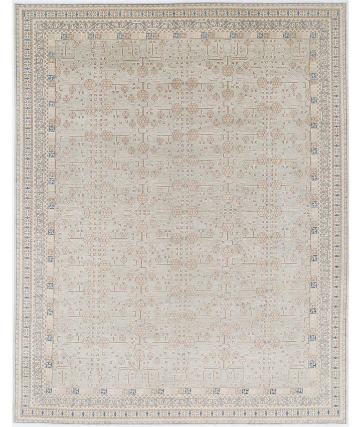 Hand Knotted Khotan Wool Rug 9' 5" x 11' 11" - No. AT95571