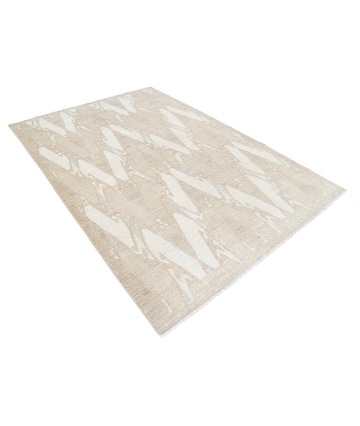 Hand Knotted Khotan Wool Rug 6' 0" x 8' 9" - No. AT85061