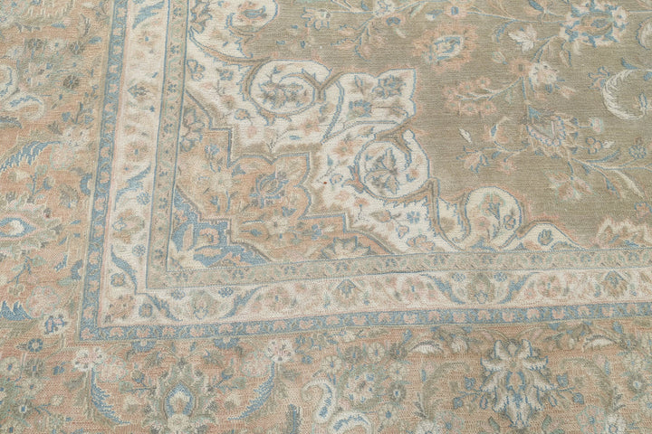Hand Knotted Vintage Persian Sarouk Wool Rug 10' 6" x 12' 10" - No. AT98298