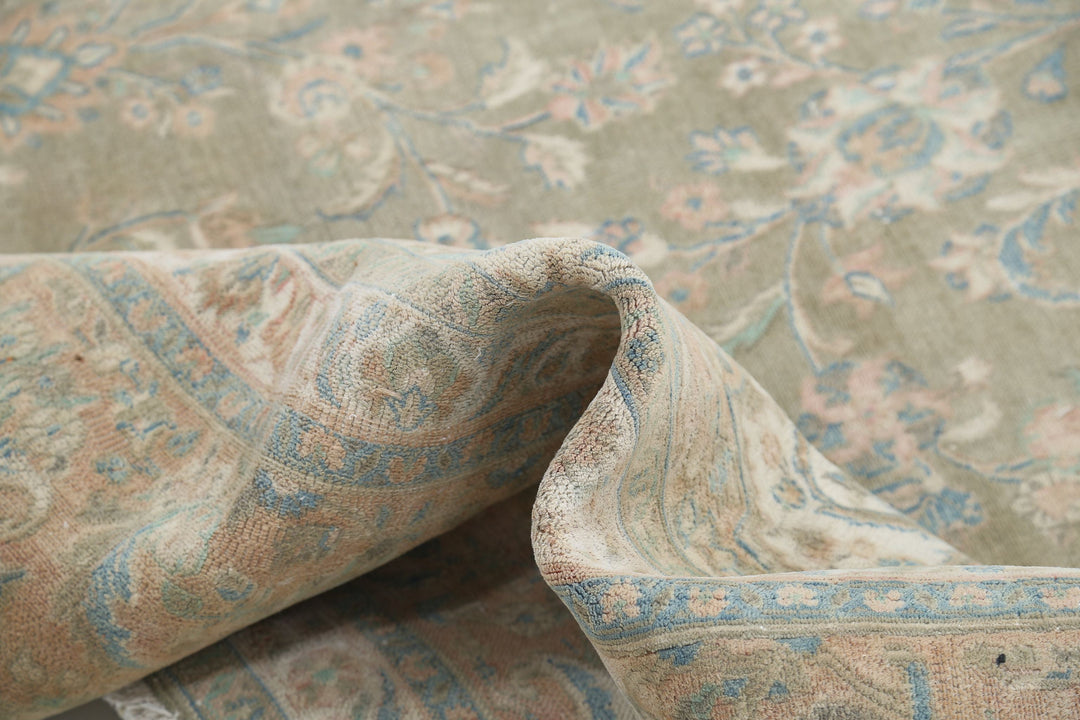 Hand Knotted Vintage Persian Sarouk Wool Rug 10' 6" x 12' 10" - No. AT98298