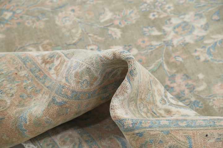 Hand Knotted Vintage Persian Sarouk Wool Rug 10' 6" x 12' 10" - No. AT98298