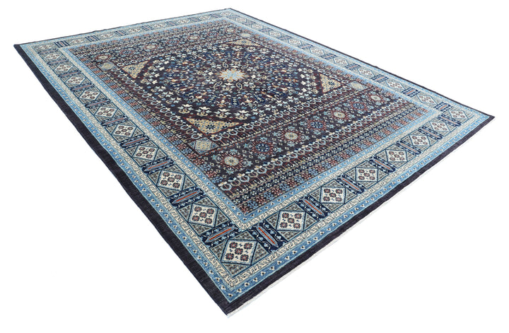 Hand Knotted Fine Mamluk Wool Rug 9' 1" x 11' 9" - No. AT10026