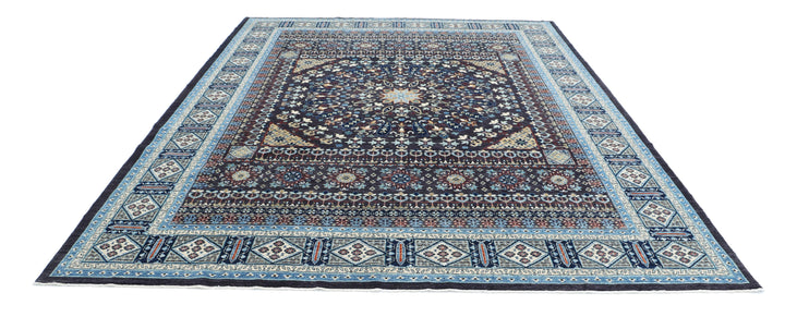 Hand Knotted Fine Mamluk Wool Rug 9' 1" x 11' 9" - No. AT10026