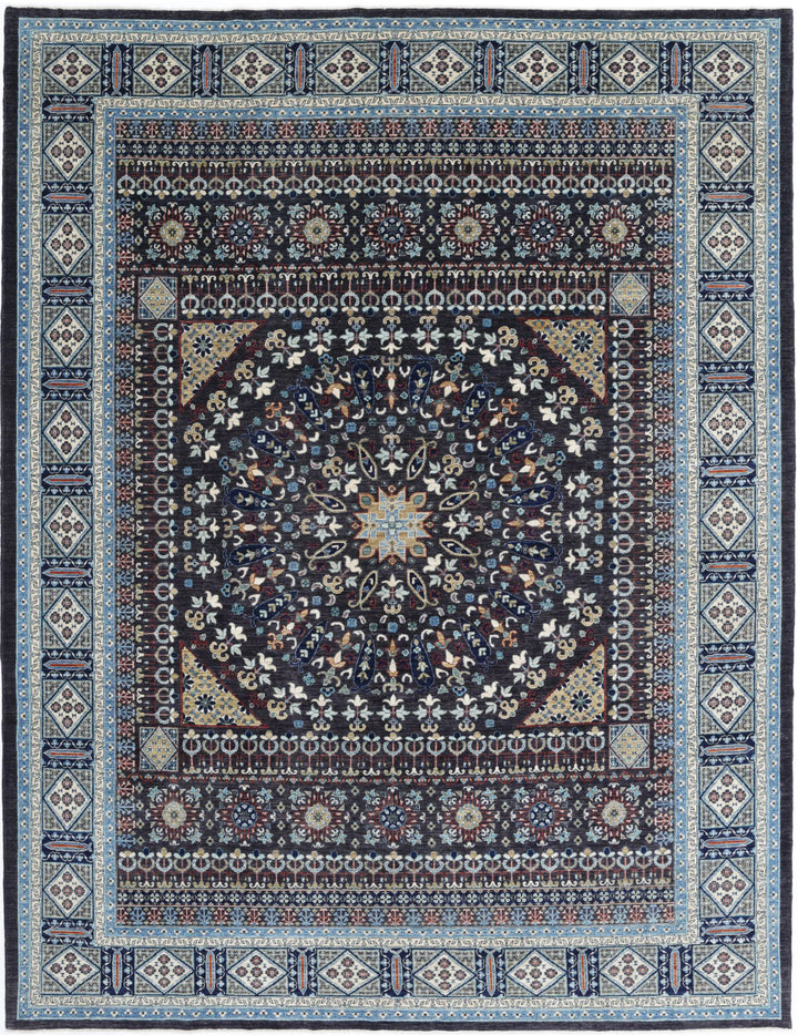 Hand Knotted Fine Mamluk Wool Rug 9' 1" x 11' 9" - No. AT10026