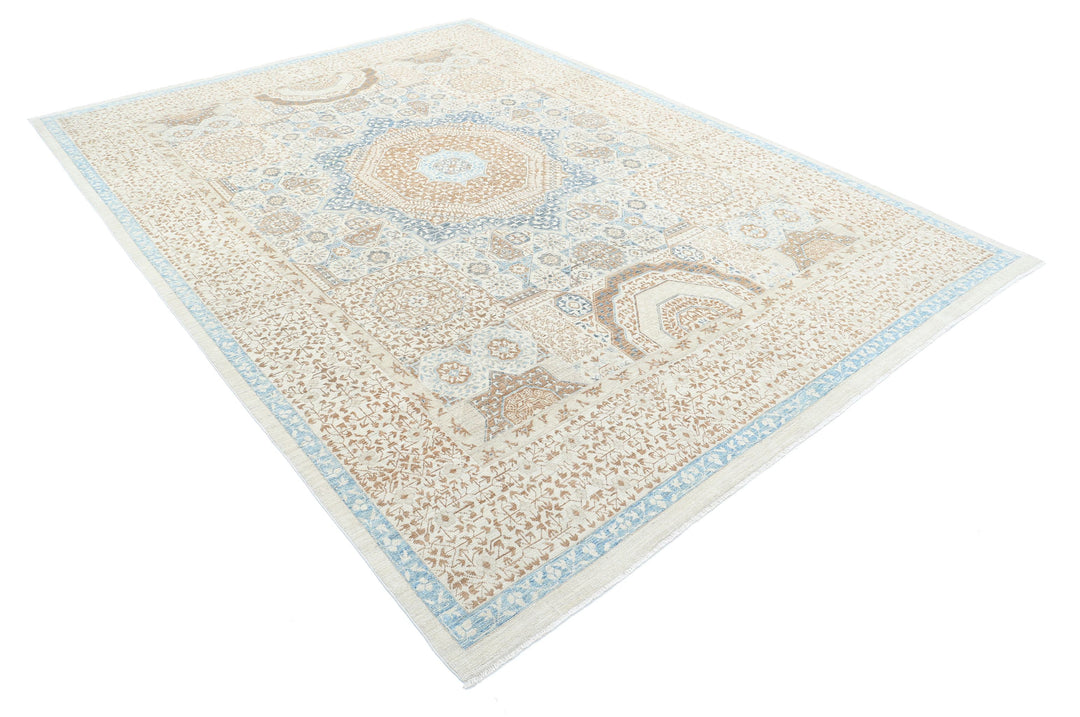 Hand Knotted Fine Mamluk Wool Rug 7' 8" x 10' 2" - No. AT62448