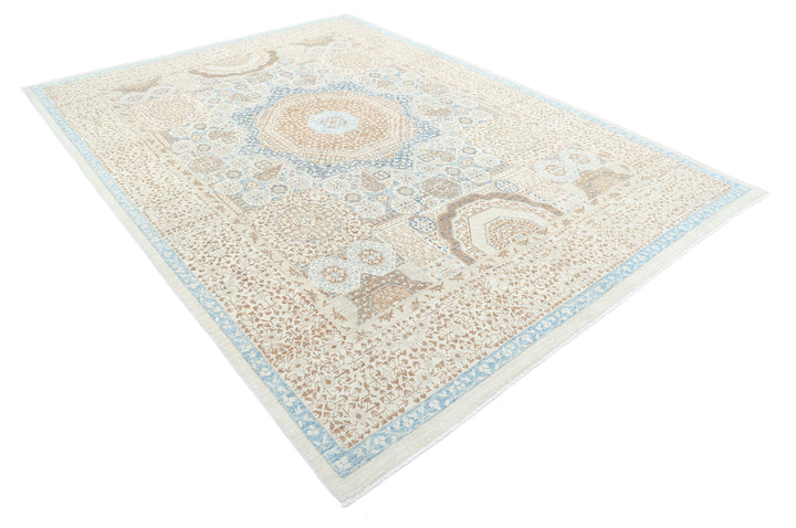 Hand Knotted Fine Mamluk Wool Rug 7' 8" x 10' 2" - No. AT62448