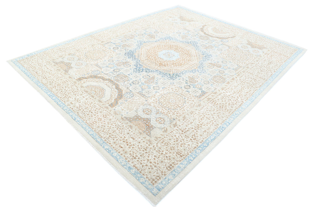 Hand Knotted Fine Mamluk Wool Rug 7' 8" x 10' 2" - No. AT62448