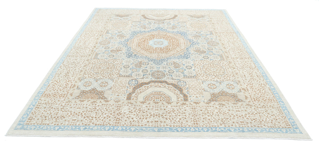 Hand Knotted Fine Mamluk Wool Rug 7' 8" x 10' 2" - No. AT62448