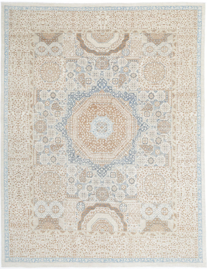 Hand Knotted Fine Mamluk Wool Rug 7' 8" x 10' 2" - No. AT62448