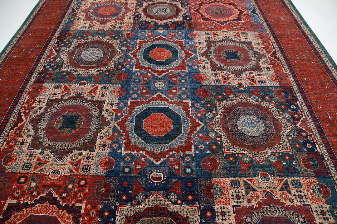 Hand Knotted Fine Mamluk Wool Rug 10' 2" x 13' 0" - No. AT46107