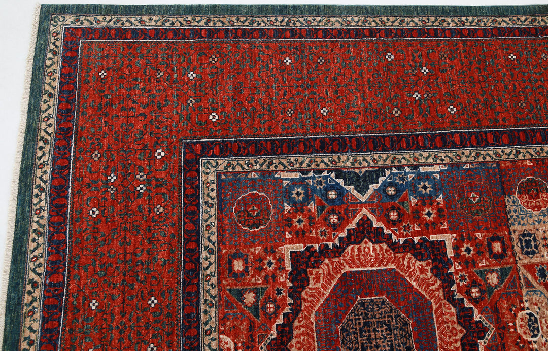 Hand Knotted Fine Mamluk Wool Rug 10' 2" x 13' 0" - No. AT46107