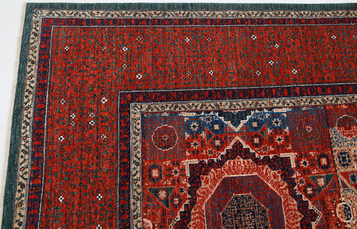 Hand Knotted Fine Mamluk Wool Rug 10' 2" x 13' 0" - No. AT46107