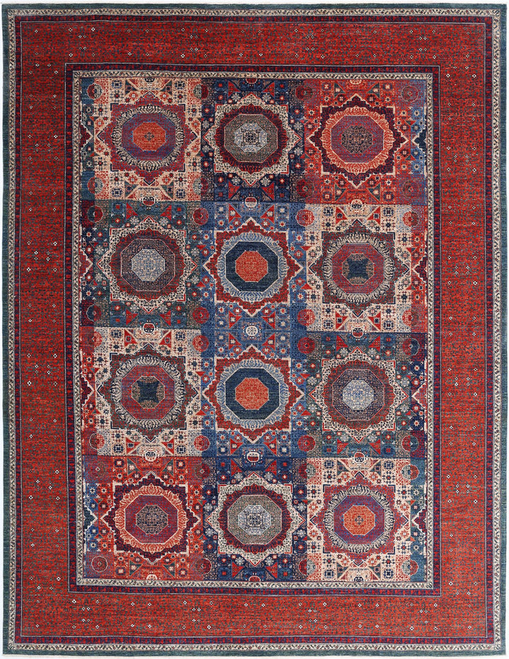 Hand Knotted Fine Mamluk Wool Rug 10' 2" x 13' 0" - No. AT46107