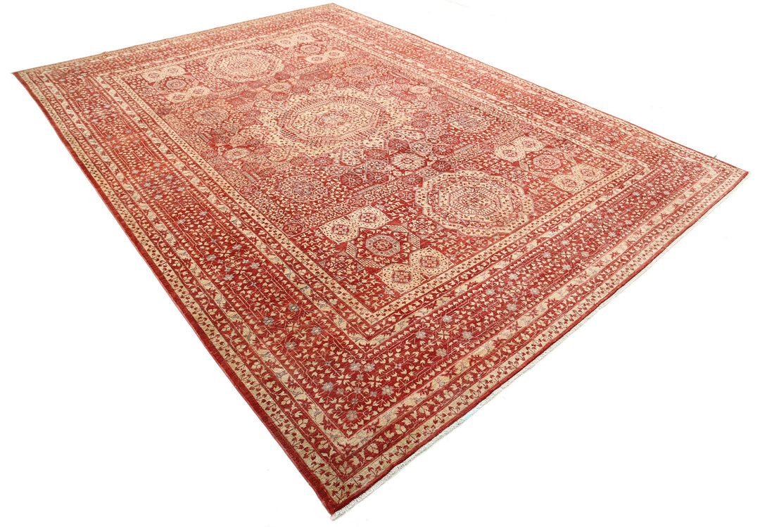 Hand Knotted Fine Mamluk Wool Rug 8' 6" x 11' 9" - No. AT28375
