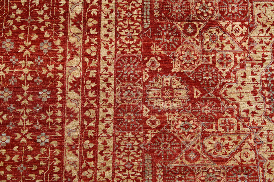 Hand Knotted Fine Mamluk Wool Rug 8' 6" x 11' 9" - No. AT28375