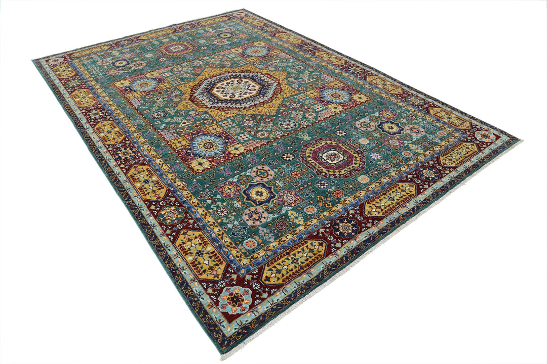 Hand Knotted Mamluk Wool Rug 6' 9" x 9' 6" - No. AT60395