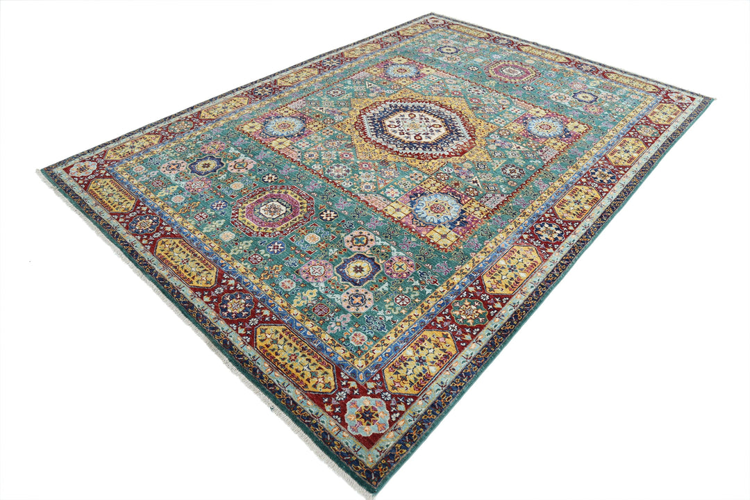 Hand Knotted Mamluk Wool Rug 6' 9" x 9' 6" - No. AT60395