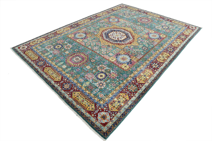 Hand Knotted Mamluk Wool Rug 6' 9" x 9' 6" - No. AT60395