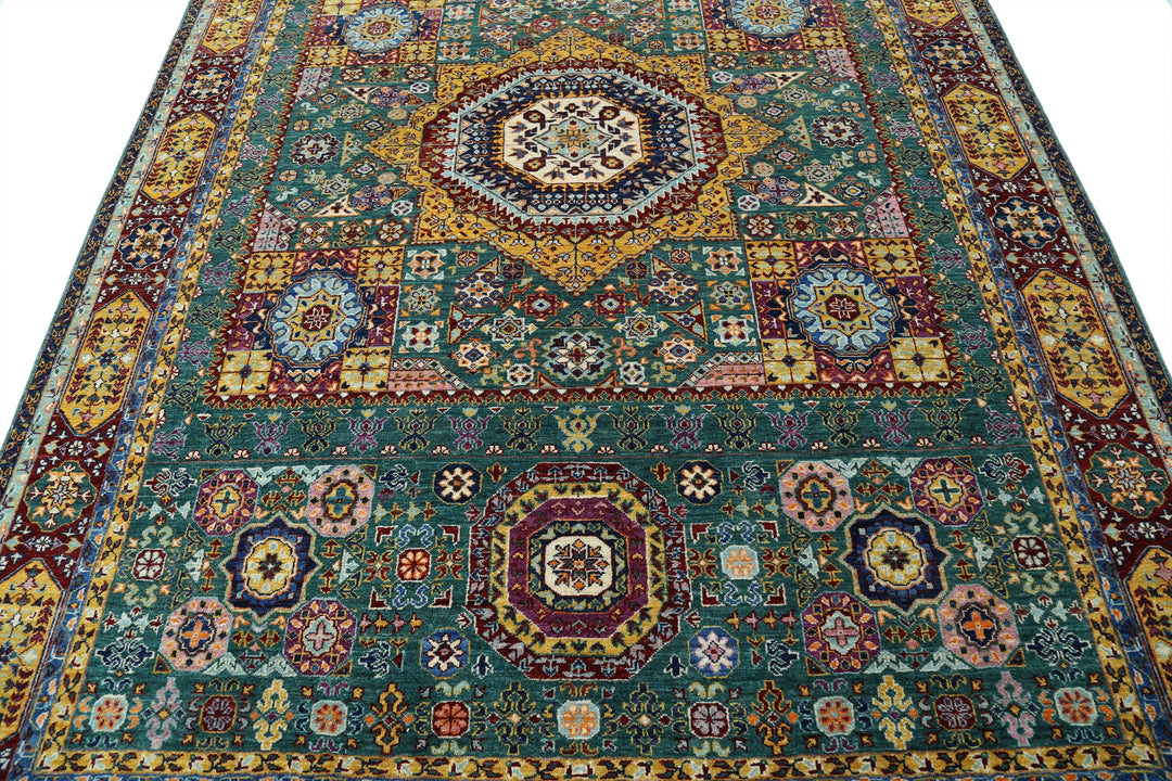 Hand Knotted Mamluk Wool Rug 6' 9" x 9' 6" - No. AT60395