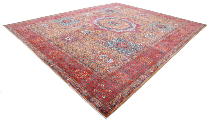 Hand Knotted Nomadic Caucasian Humna Wool Rug 13' 3" x 16' 2" - No. AT64444