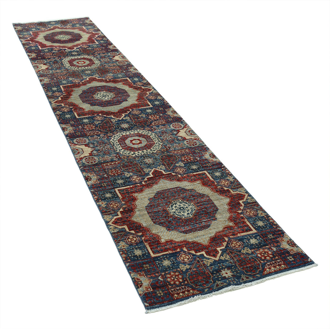Hand Knotted Mamluk Wool Rug 2' 5" x 11' 7" - No. AT78384