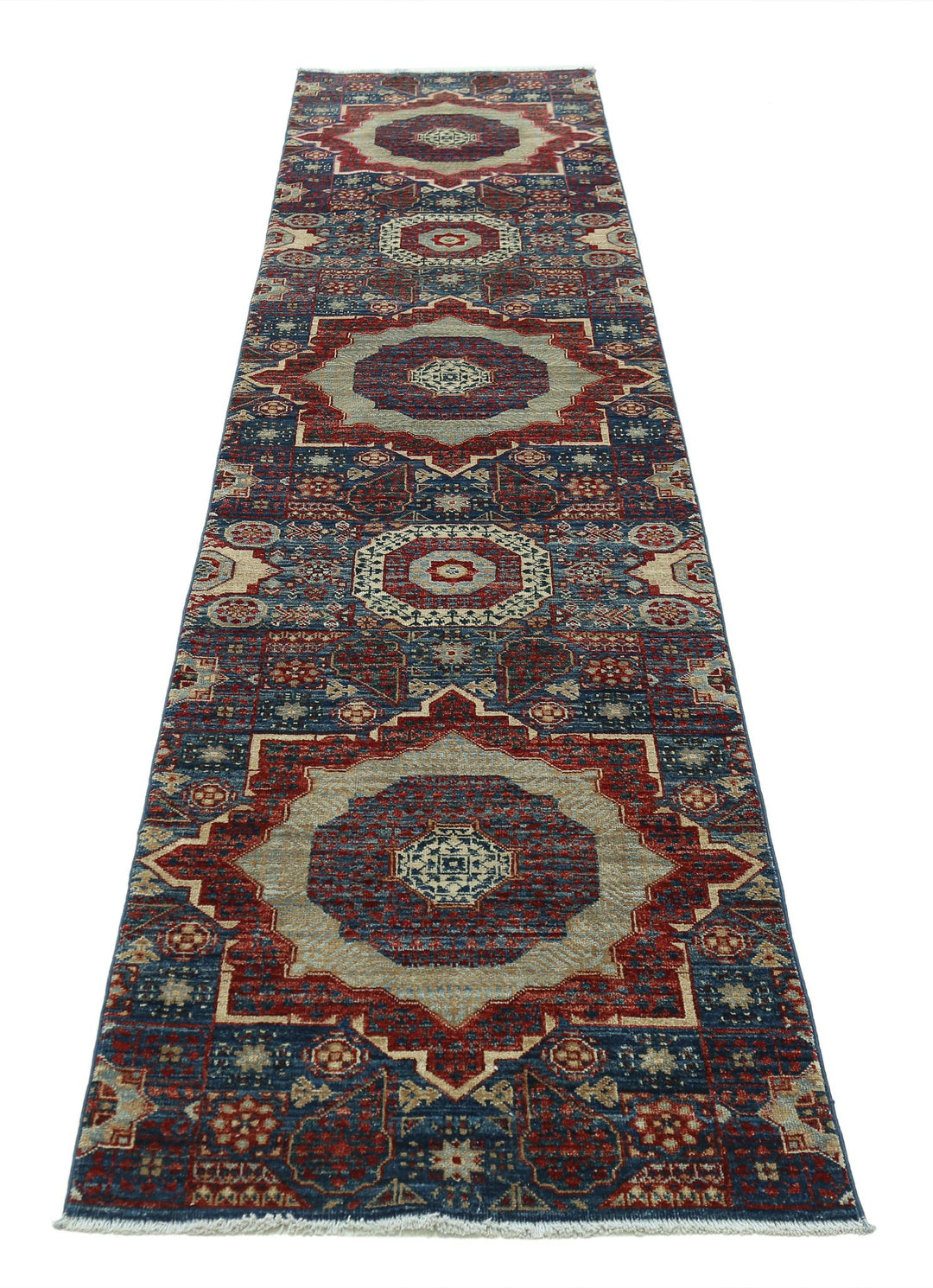 Hand Knotted Mamluk Wool Rug 2' 5" x 11' 7" - No. AT78384