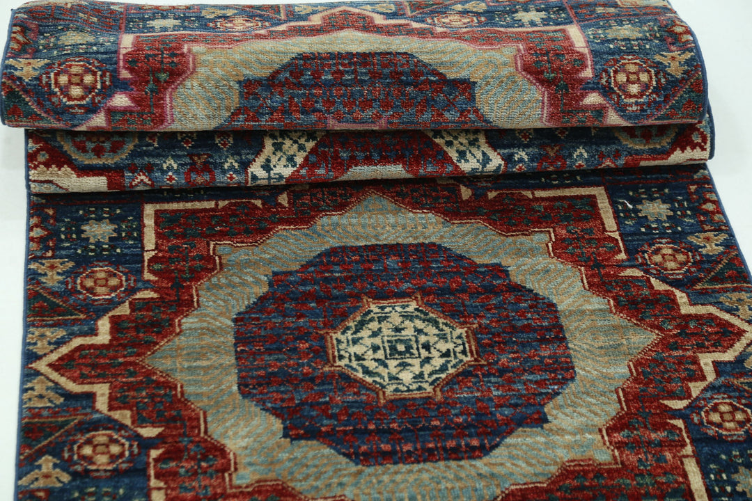 Hand Knotted Mamluk Wool Rug 2' 5" x 11' 7" - No. AT78384