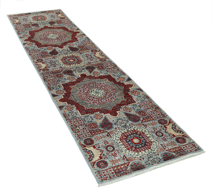Hand Knotted Mamluk Wool Rug 2' 5" x 9' 8" - No. AT61049