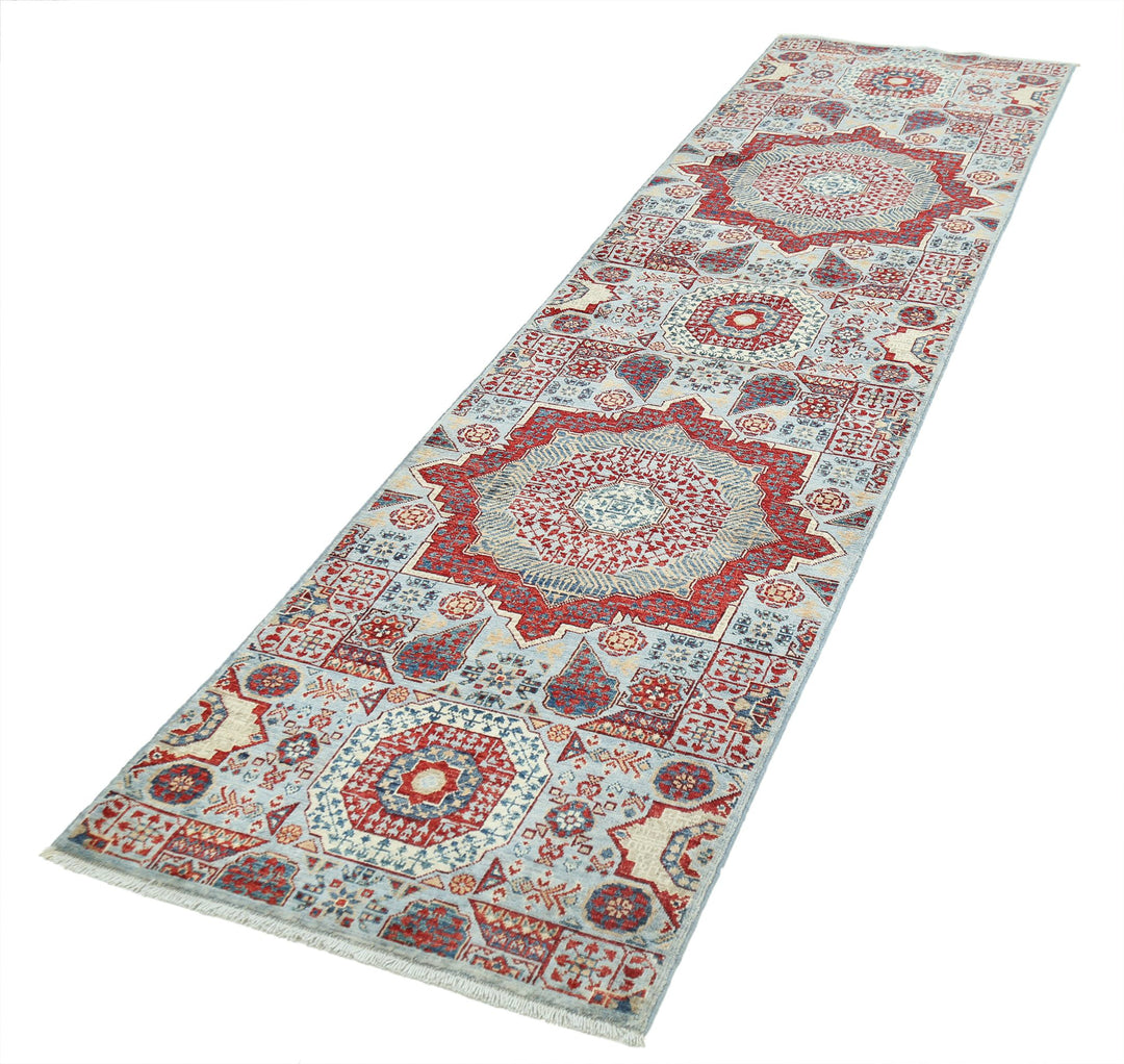 Hand Knotted Mamluk Wool Rug 2' 5" x 9' 8" - No. AT61049