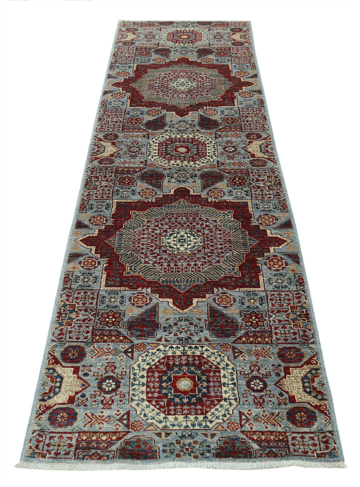 Hand Knotted Mamluk Wool Rug 2' 5" x 9' 8" - No. AT61049