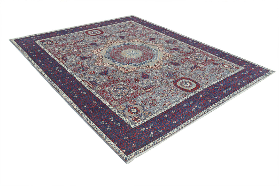Hand Knotted Mamluk Wool Rug 8' 0" x 9' 11" - No. AT35424