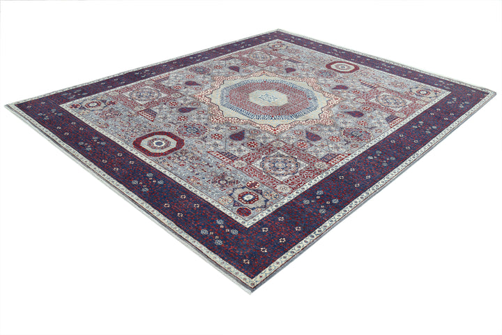 Hand Knotted Mamluk Wool Rug 8' 0" x 9' 11" - No. AT35424