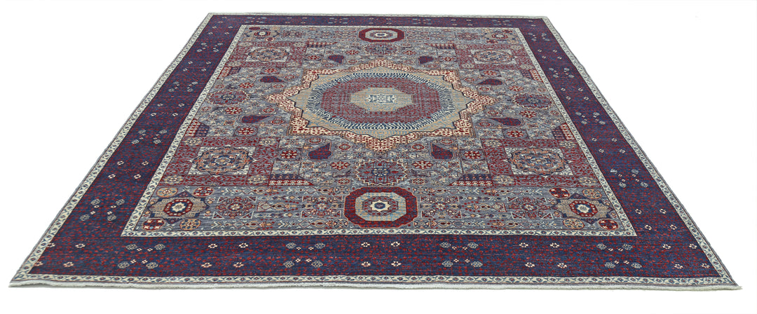 Hand Knotted Mamluk Wool Rug 8' 0" x 9' 11" - No. AT35424