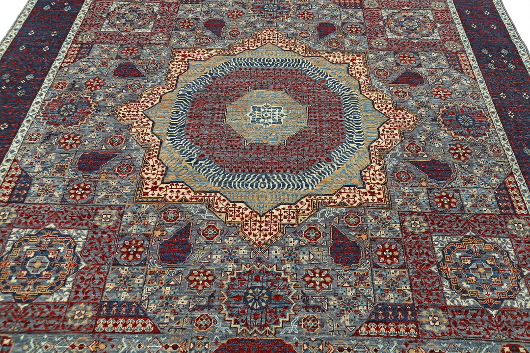 Hand Knotted Mamluk Wool Rug 8' 0" x 9' 11" - No. AT35424