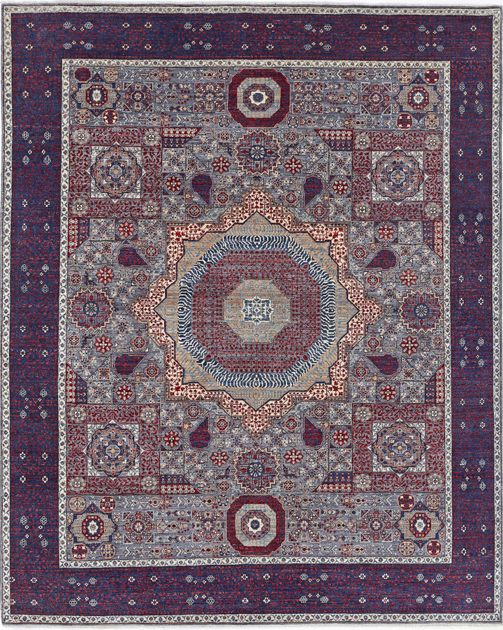 Hand Knotted Mamluk Wool Rug 8' 0" x 9' 11" - No. AT35424