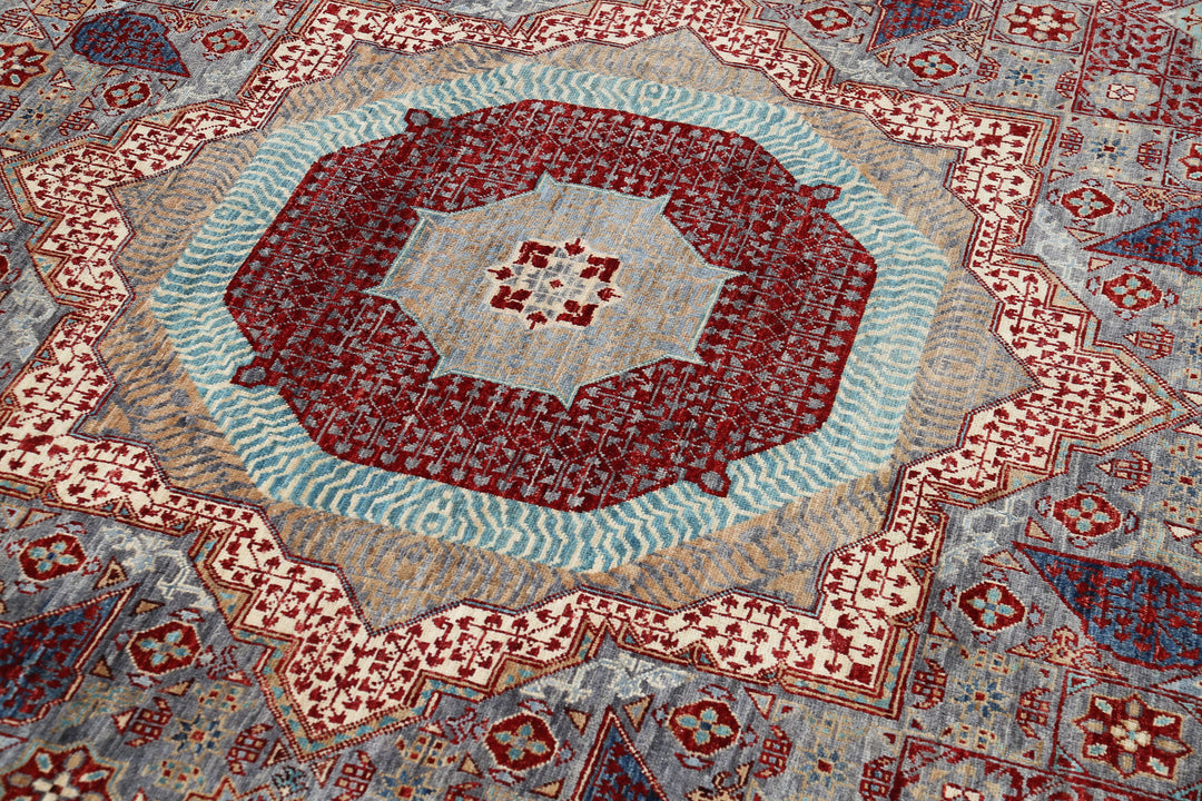 Hand Knotted Mamluk Wool Rug 8' 1" x 10' 4" - No. AT16784