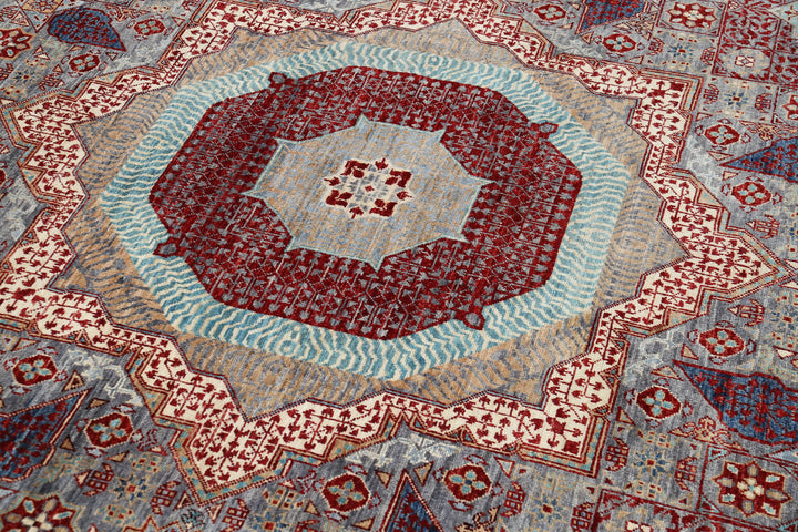 Hand Knotted Mamluk Wool Rug 8' 1" x 10' 4" - No. AT16784