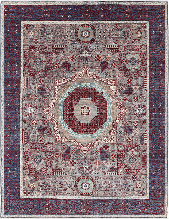 Hand Knotted Mamluk Wool Rug 8' 1" x 10' 4" - No. AT16784