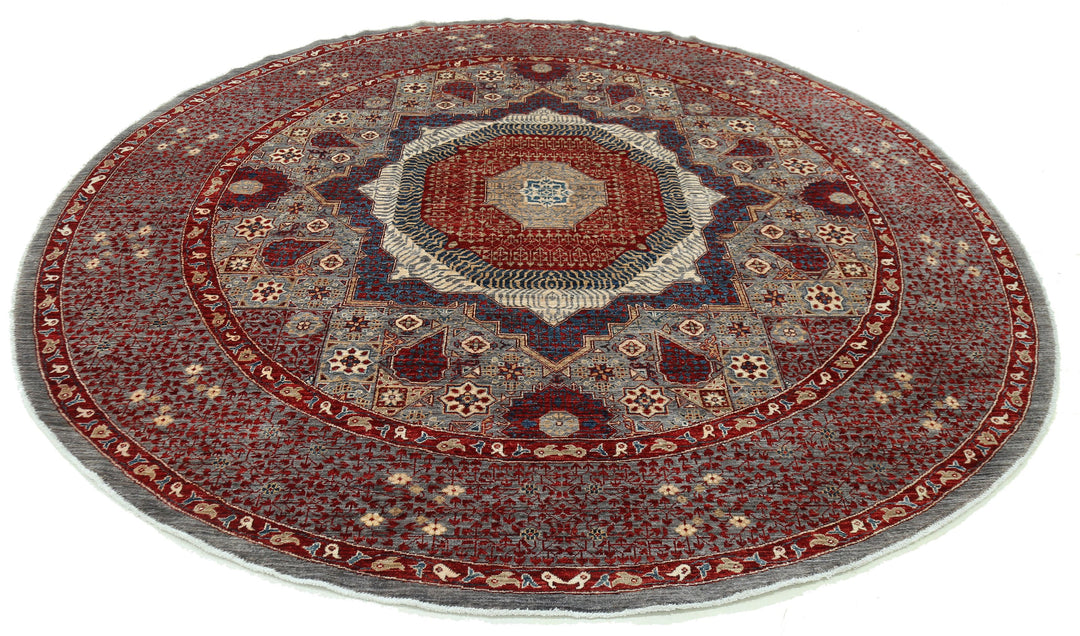 Hand Knotted Mamluk Wool Rug 9' 2" x 9' 3" - No. AT92473