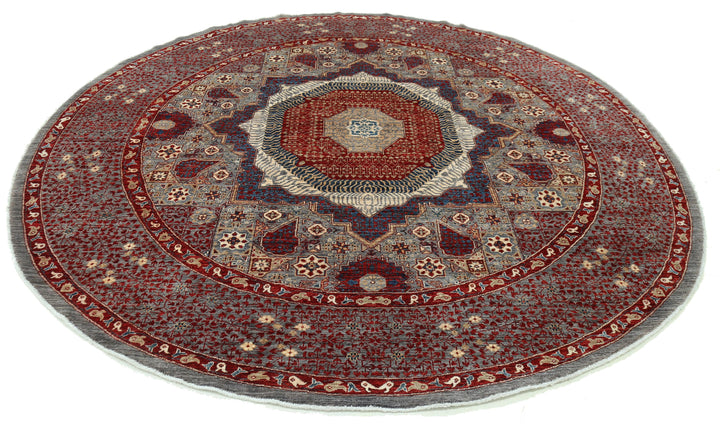 Hand Knotted Mamluk Wool Rug 9' 2" x 9' 3" - No. AT92473